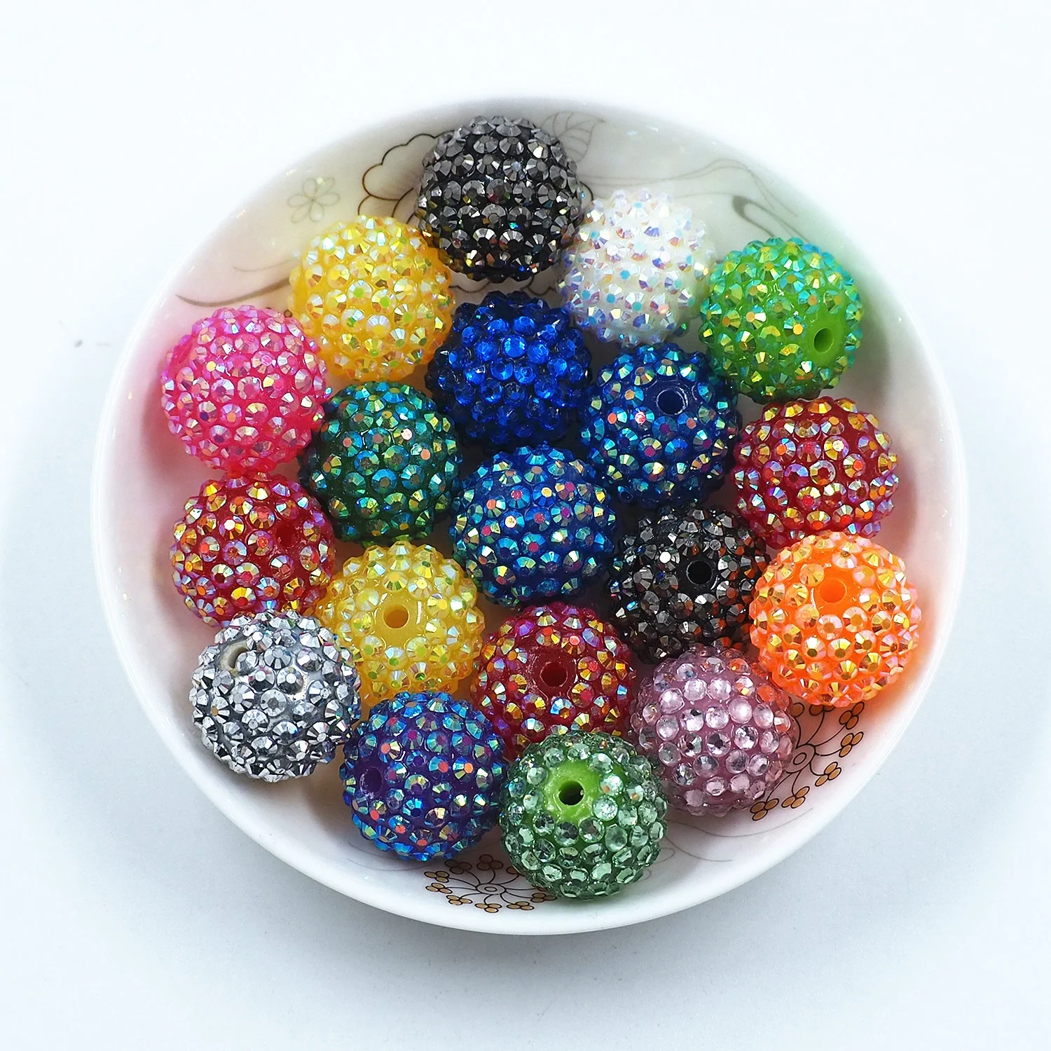 CHENKAI Newest Colorful Chunky Bead Jewelry Making Supplies Round 20mm Acrylic Bubblegum Beads
