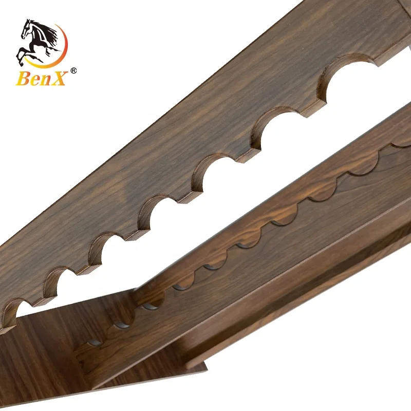 BenX 10-Hole Trapezoid MDF Material Standing Cue Rack Multi-Color Pool Cue Holder for Snooker & Billiard Balls