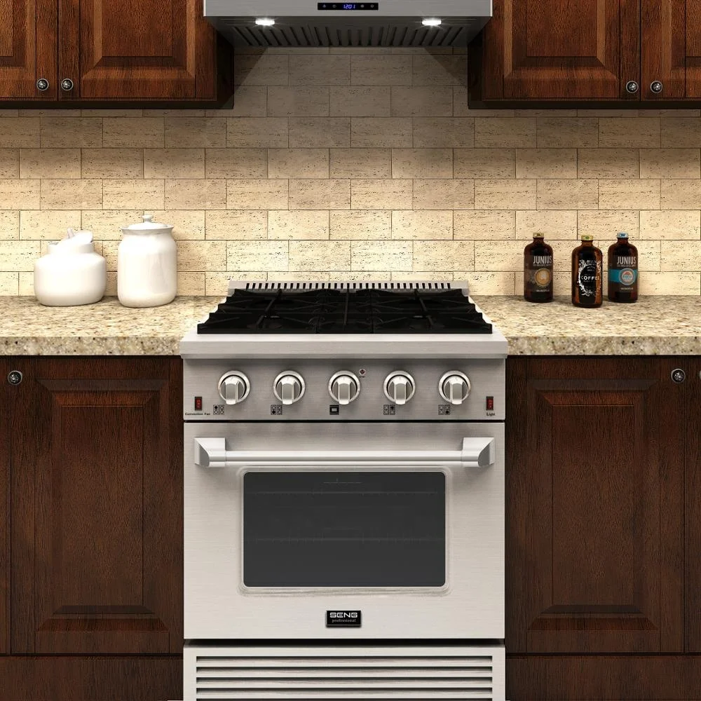 SENG ETL certified High Quality hot sale 6 hobs Freestanding gas cooker with oven