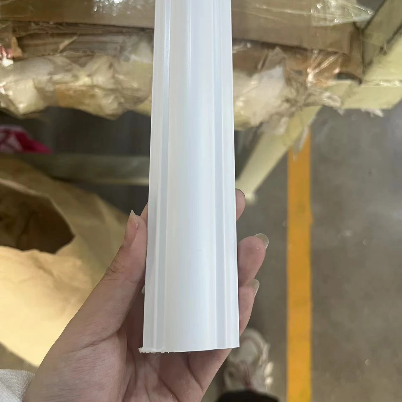 White Style PVC Skirting PS moulding Cornice Flooring Profile PS moulding