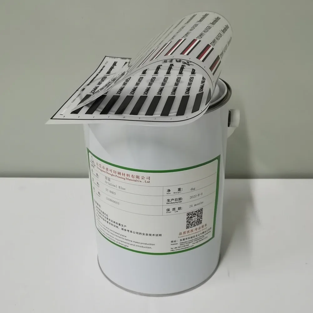 Дешевая современная оригинальная синяя трафаретная печать с сертификатом Oeko Tex, теплопередающие чернила