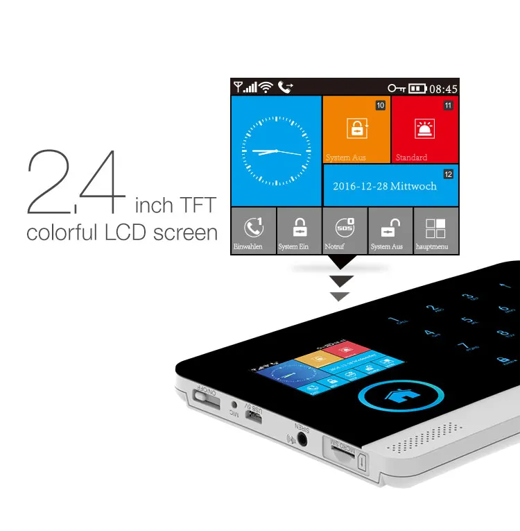 Daytech TA01 Tuya APP Remotely Control Wireless WiFi/GSM Smart Alarm System Home Security Alarm System Set with Motion Detector