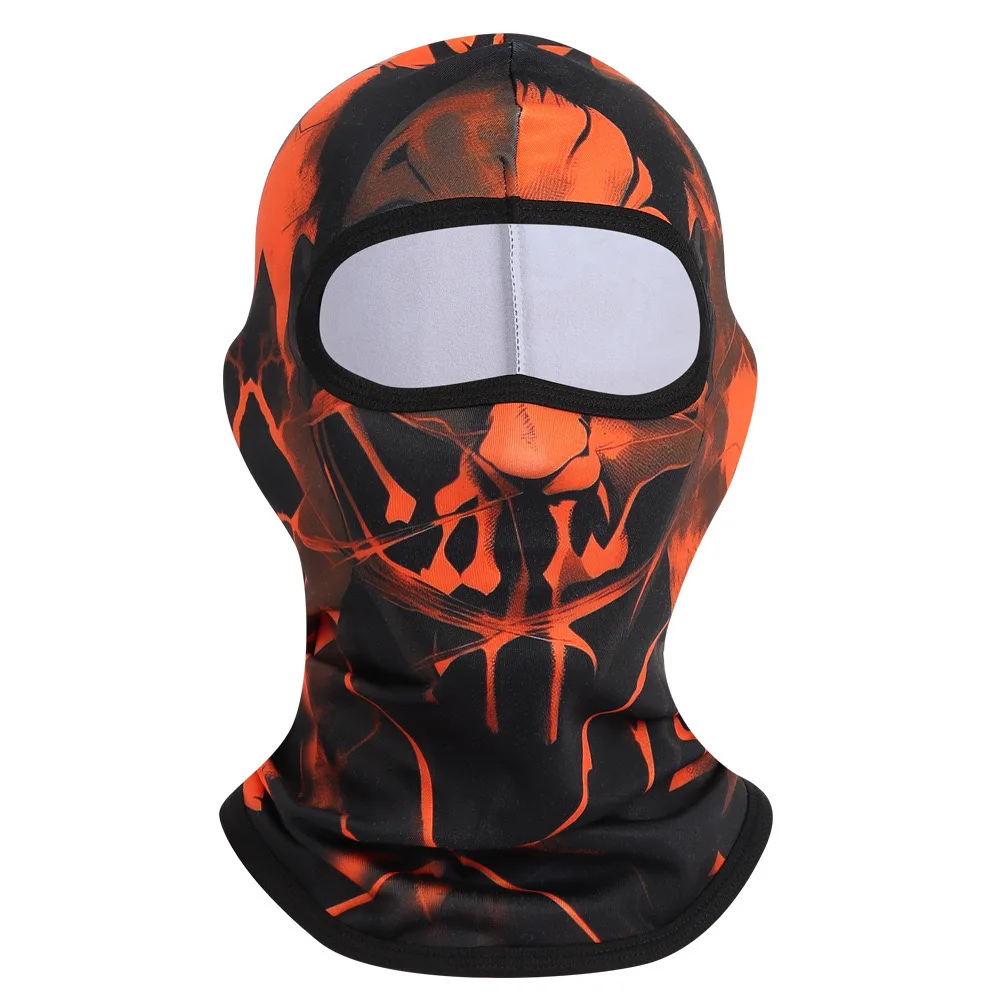 2024 Custom Sublimation Printing Logo Quick Drying Cycling Motorcycle Full Face Cover Breathable  Mesh Ghost Balaclava Mask
