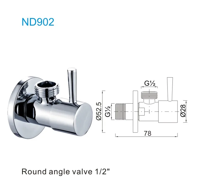 Angle Valve Fittings Toilet Water Valve Bathroom Kitchen Sink Brass Normal Temperature Hydraulic Modern 3 Way Angle Valve 