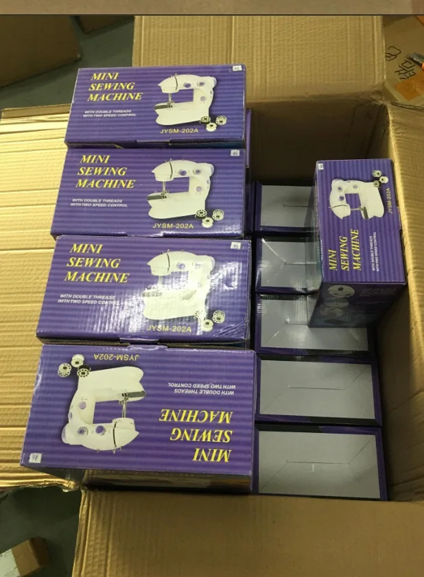 Мини-швейная машинка электрическая бытовая ручная работа швейные машинки двухскоростные с источником питания Небольшие домашние принадлежности