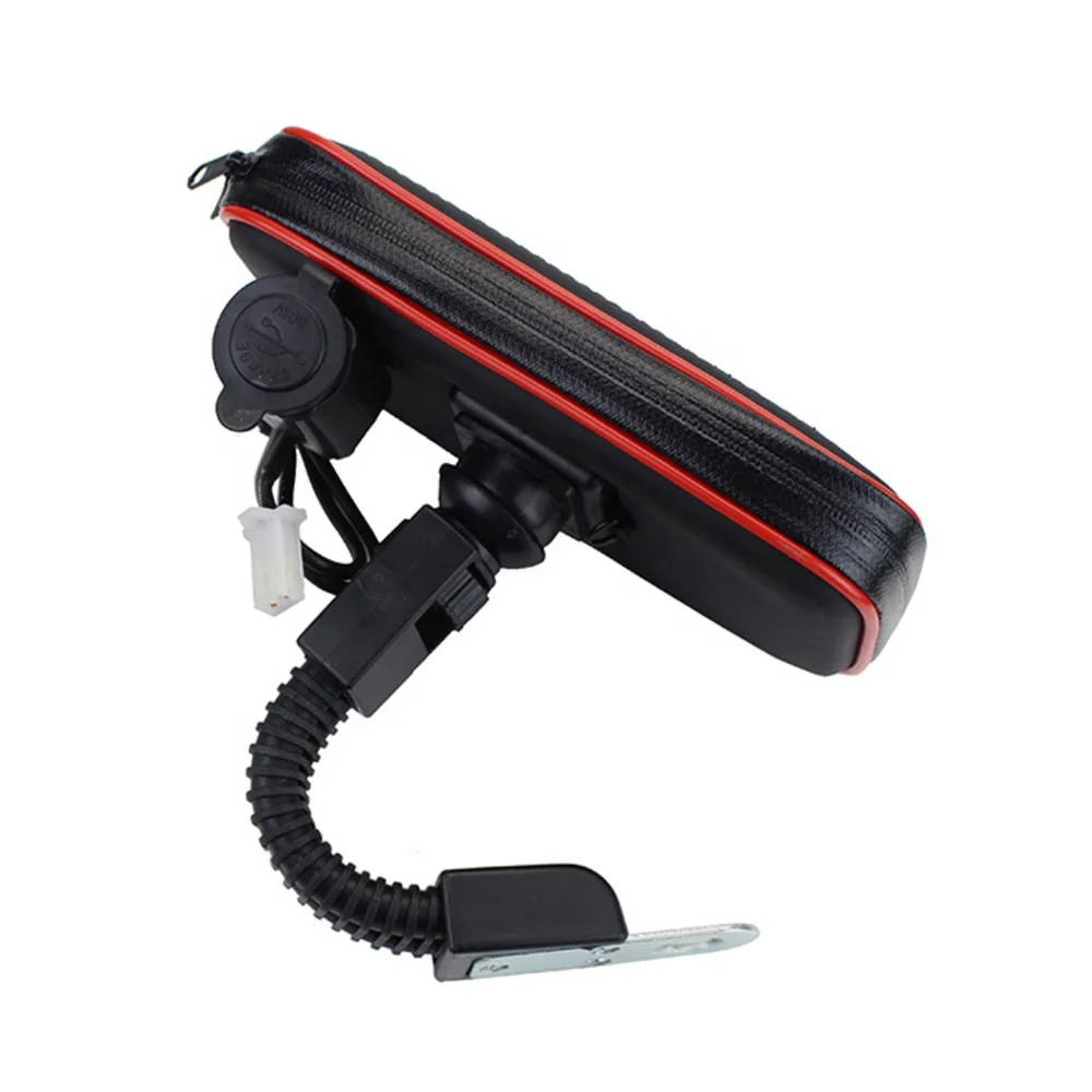 Size XL Waterproof motorcycle Mobile Phone Cellphone GPS Handlebar Mount Holders with USB Charger