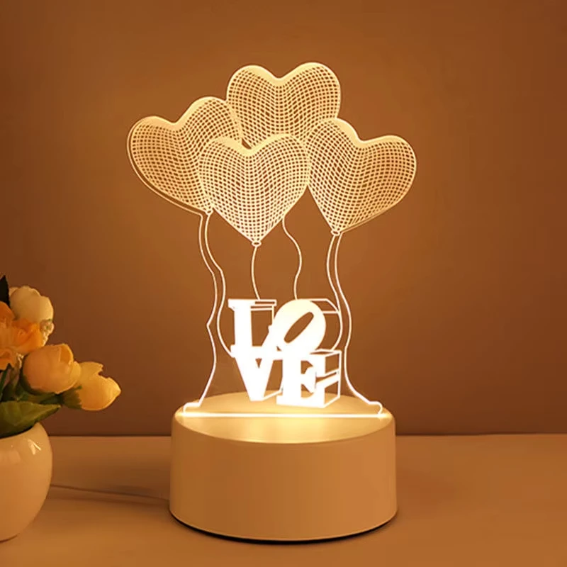 3d Illusion Lamp Led Custom Room Decorative Children Usb Acrylic 3d Led Night Light Table Lamp 3d Night Light For Kids Gift