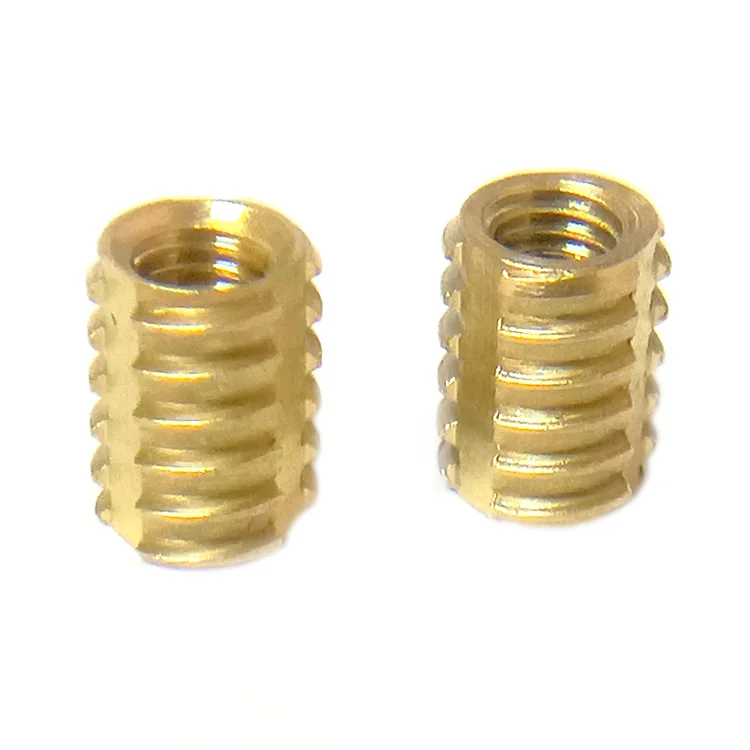 Brass Nut 302 Slotted Style M3 M4 M5 Threaded Metal Self Tapping Insert Slotted Screw Thread Repair Insert