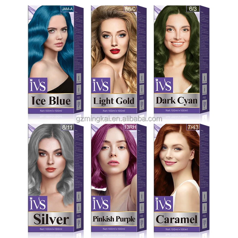 OEM Suppliers Quality Factory Hair Color Cream Permanent Silver Hair Dye Private Label Professional Ammonia Free Hair Color Dye