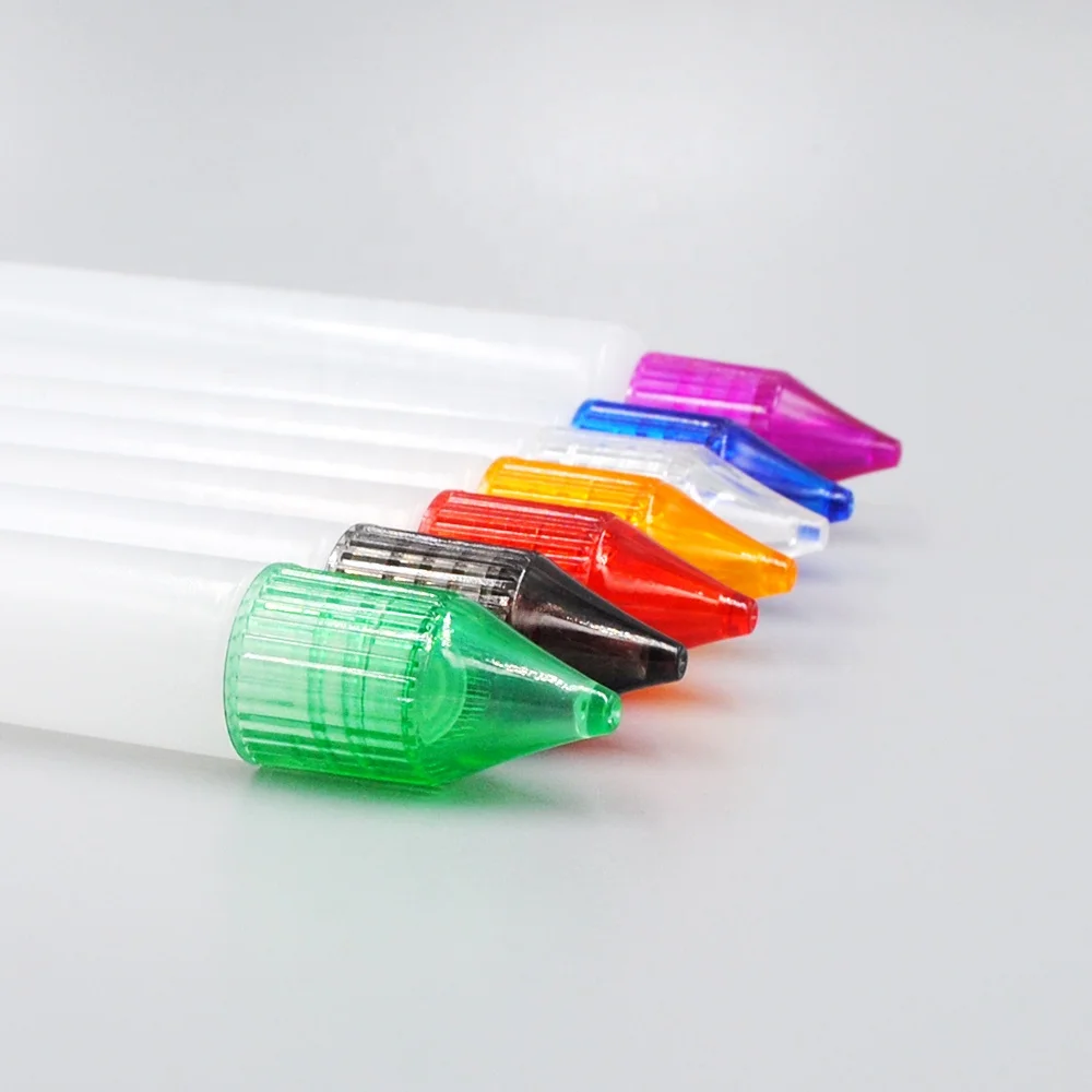 Plastic  PE Thin Squeeze Dropper Bottle Pen Dropper Bottle for Lube Liquid Screw Cap 15ml 30ml