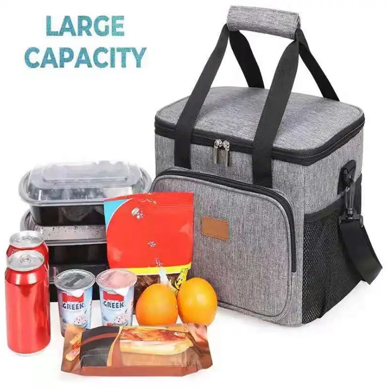 Wholesale Tote Large Custom Logo 600D Fruit Food Picnic Lunch Bag Women Insulated Cooler Lunch Bag