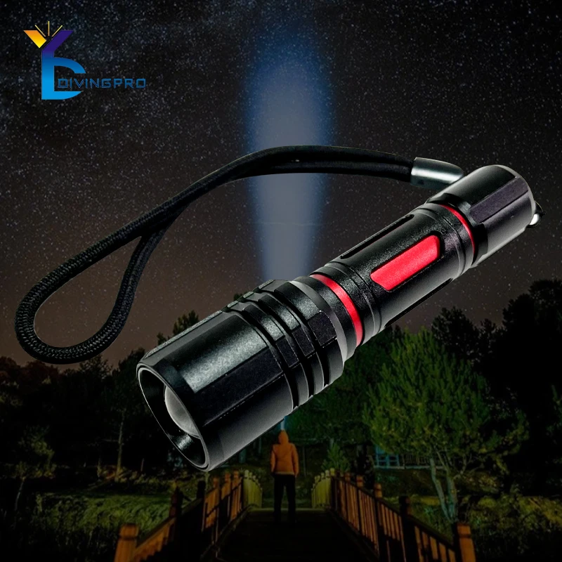 130lm dimmable flashlight security tactical camping emergency waterproof LED flashlight