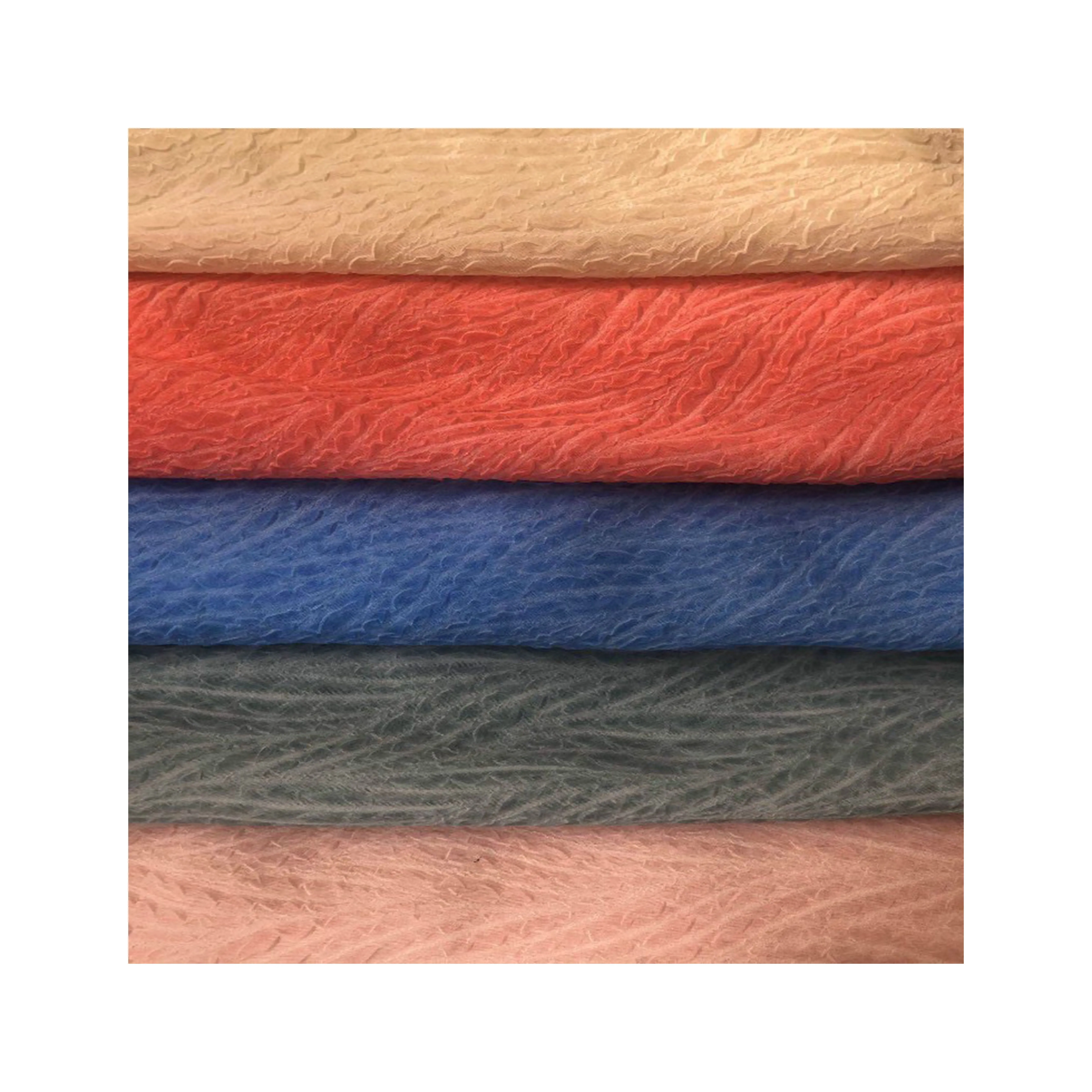 2021 New Design Pleated Chiffon Crinkle Fabric for Clothes, Dress and more