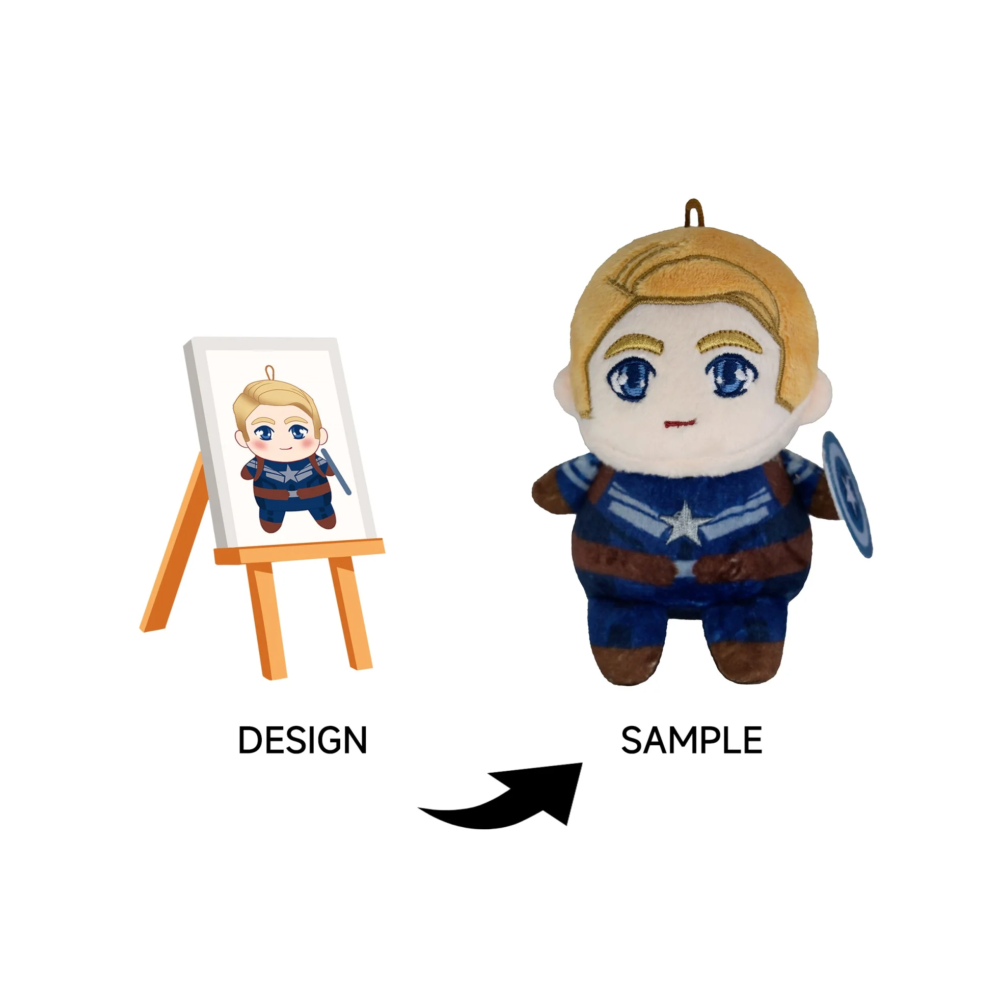 Stuffed Plush Key Chain Pendant Business Gift  keyring wholesale mini Anime and Manga plush keychains