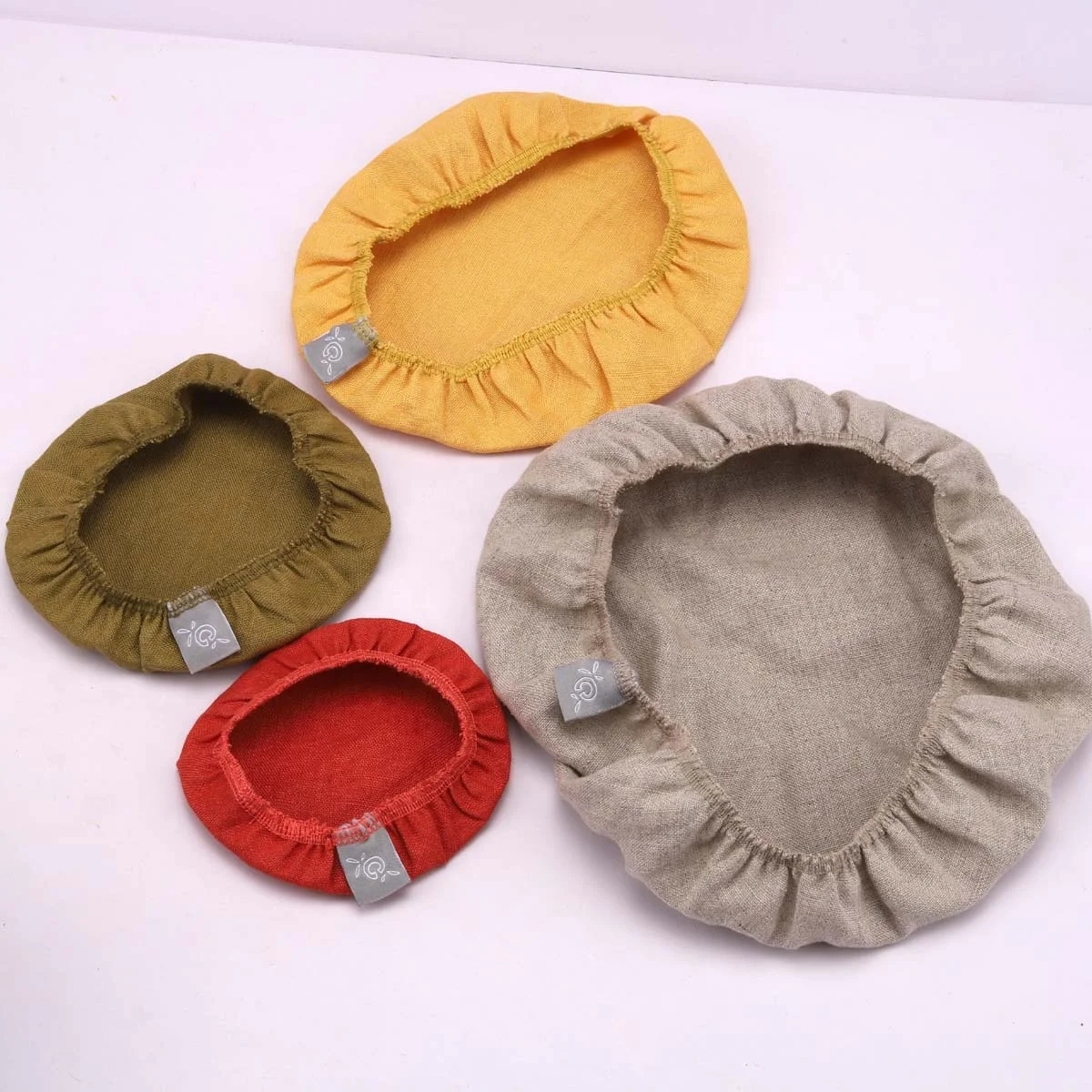 Factory Price Recyclable Custom Logo Printed 100 % Linen Cup Cover Wine Cup Glass Drink Cover For Outdoor Party