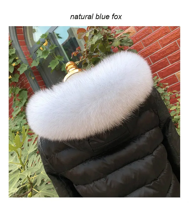 MWFur Winter Season Fashion Factory Custom Big Size Fox Fur Collar Trim for Parka Hood For Fashion Ladies Fur Collar Scarf