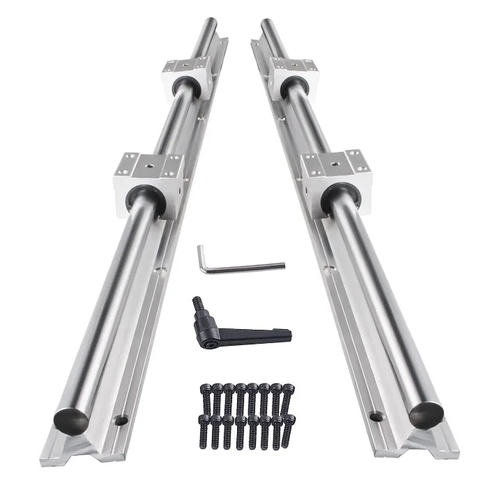 CNC Custom Part 3D Printer Fully Supported Linear Rail with SBR12 Slide Bearing Block