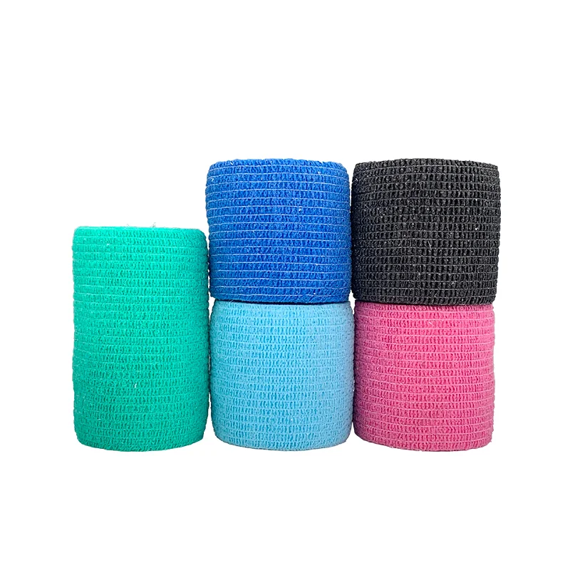 Bulk wholesale cohesive bandage custom logo printed cohesive bandage