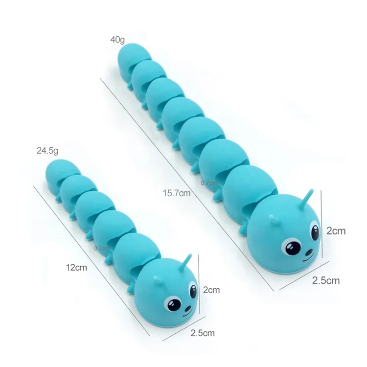 2020 Новый дизайн! Силиконовый органайзер для кабеля в форме гусеницы для рождественского подарка