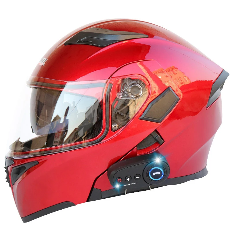 SUBO Customized Electric Motorcycle Helmet Double Lens Revealed Full Helmet Motorcycle Helmet With Radio