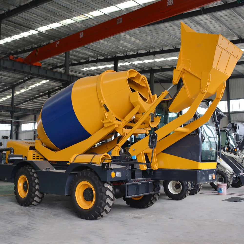 Free Shipping Self Feeding 2cbm 350l Concrete Mixer Fiori For Sale