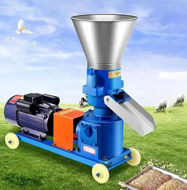 Small animal chicken,fish,rabbit,cow feed pellet mill diesel engine