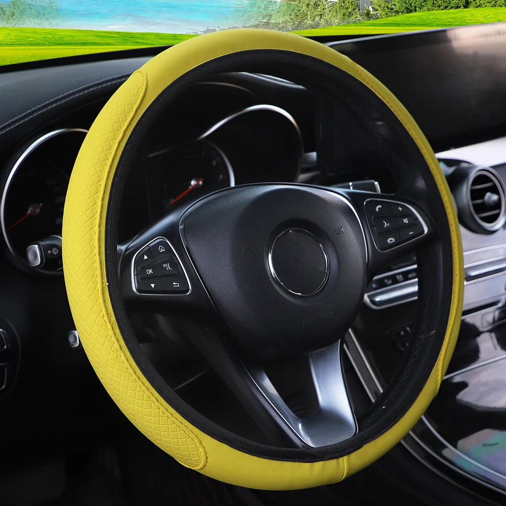 Good Quality 3-Spoke Three-dimensional Product Publishing On A Global Digital Offshore Service Platform Car Steering Wheel Cover