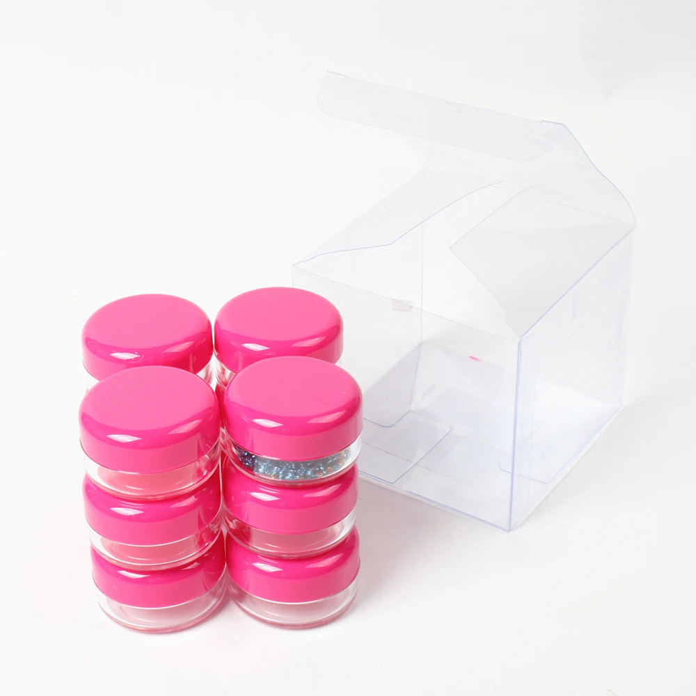 12pcs/pvc box 21999 Customized plastic round bottle multi acrylic storage box