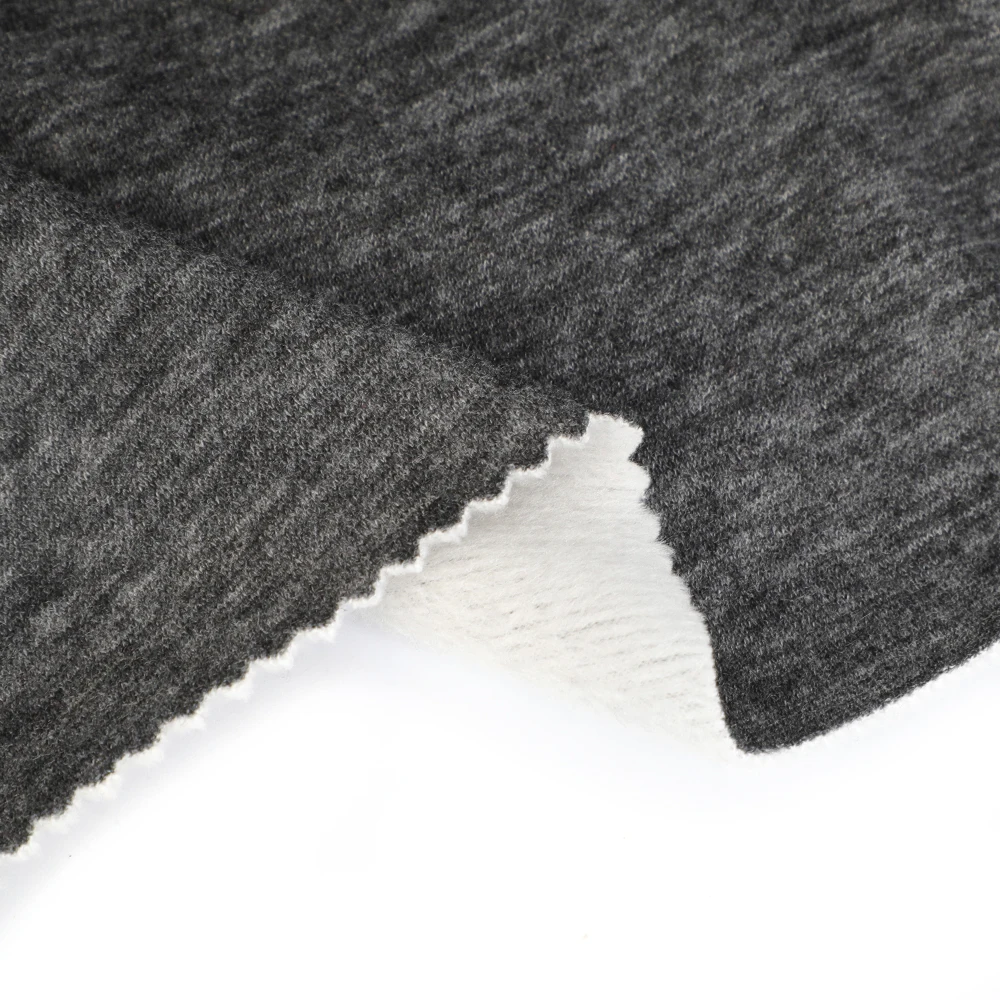 Custom Color 250Gsm 85 Polyester 12 Cotton 3 Spandex Polyester Cotton Fabric Boa  Polar Fleece Fabric For Winter Clothing