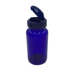 100-350cc PET Blank Red Blue Black Pill Bottle Plastic With Triangle Lid with Aluminum Foil Sealer