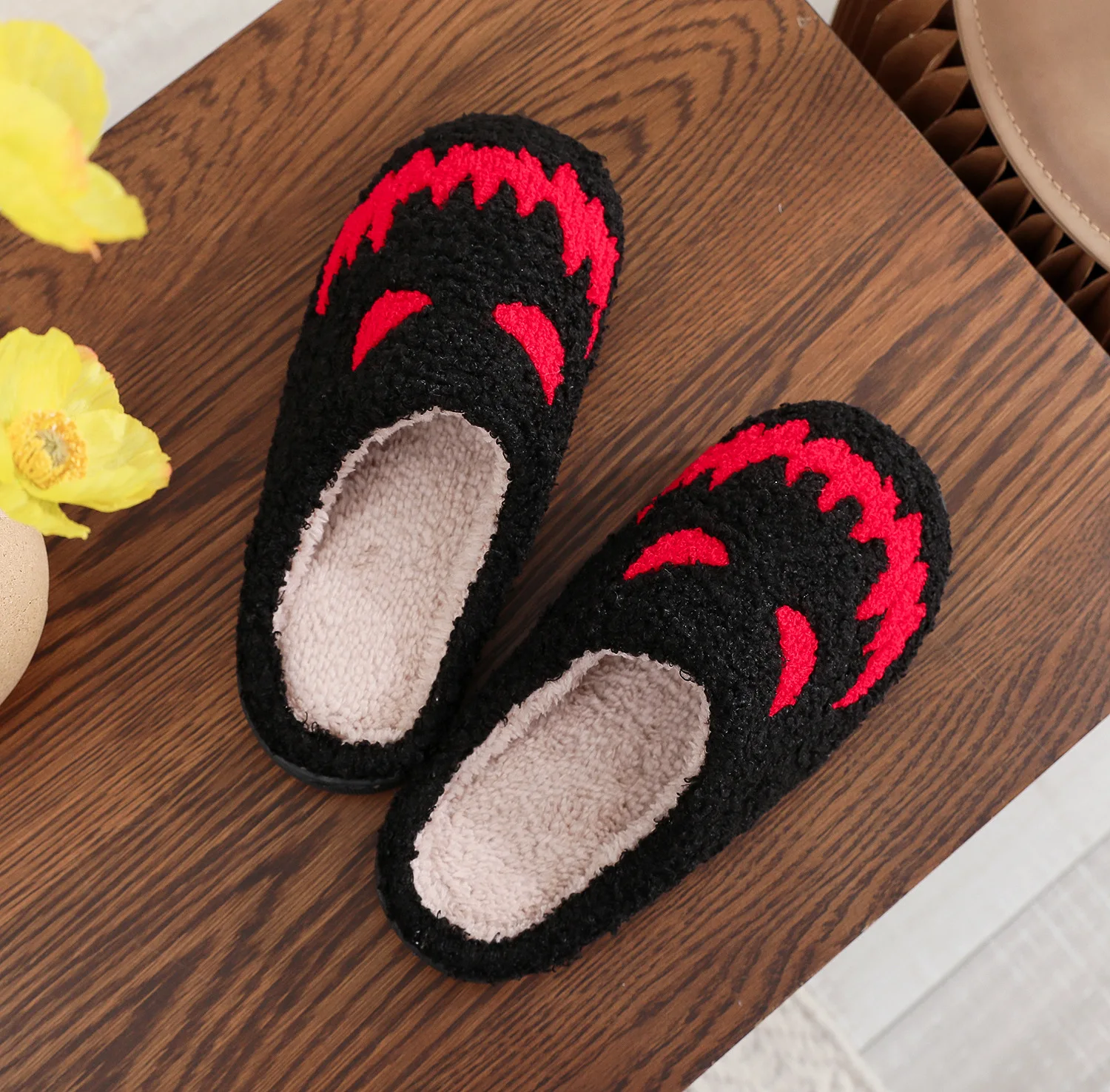 High quality winter fur women slippers fur fluffy indoor house slippers for men