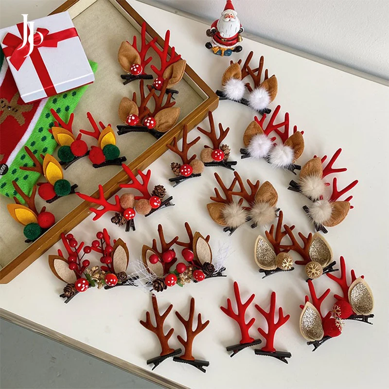 JOJO модные рога лосей уши рождественские аксессуары для волос заколки для волос для детей