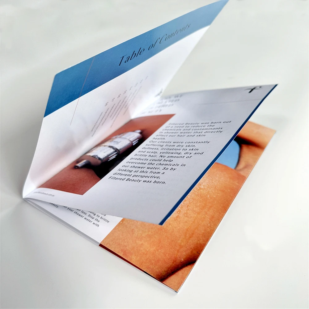 High Quality Custom Advertising Brochure Leaflet Printing With Saddle Stitching Instructions Manual Booklet Flyer Printing