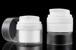 15ml 30ml plastic pump container frosted surface airless cosmetic cream jar