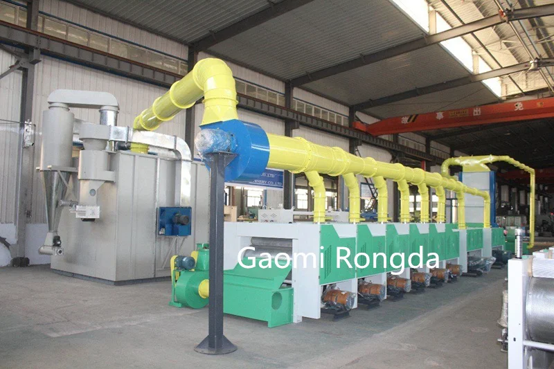 Garment waste denim yarn textile recycling machine for opening and cleaning