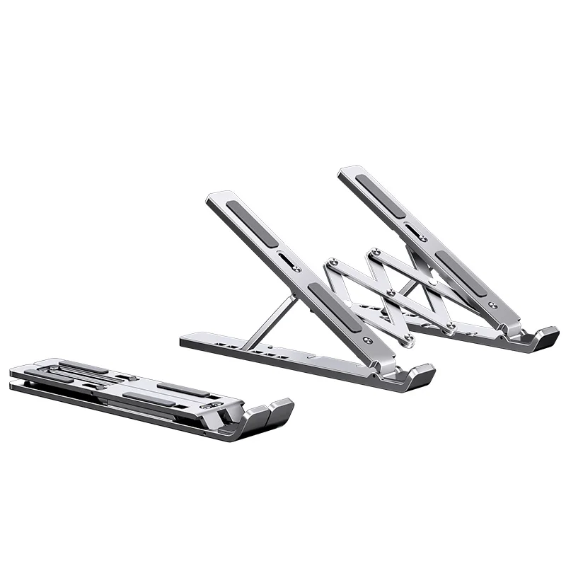 Aluminum Alloy + Silicone laptop stand adjustable portable stand for laptop cooling stand