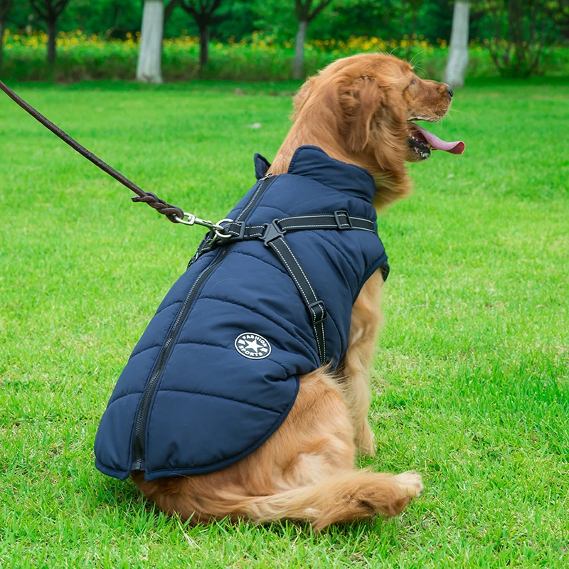 Bespoke Dog Wear Vest Waterproof Winter Doggy Jacket OEM Pet Puffer Down Coats For Large Dogs