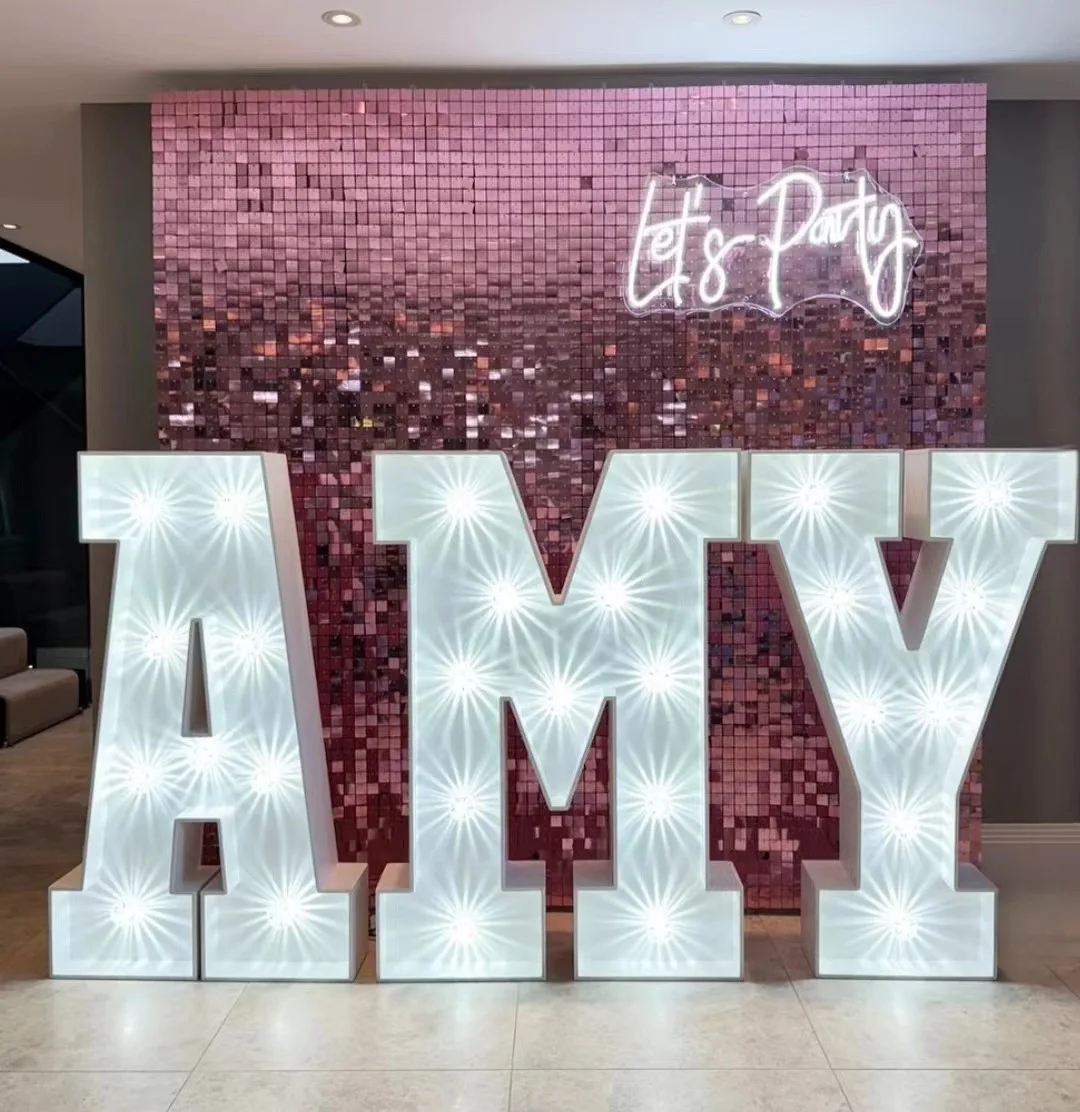 High Quality 4ft Outdoor LED Marquee Letters for Wedding/Party Decoration LED Light up Sign in Metal