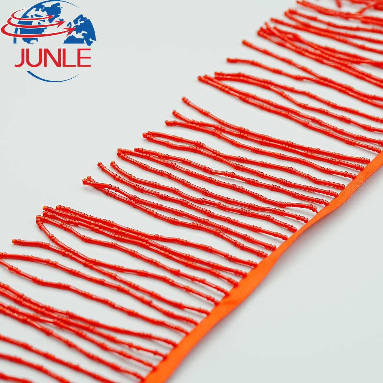 Bugle Bead Fringe Type Long Fringe For Fashion Garments Beaded Fringe Tassel