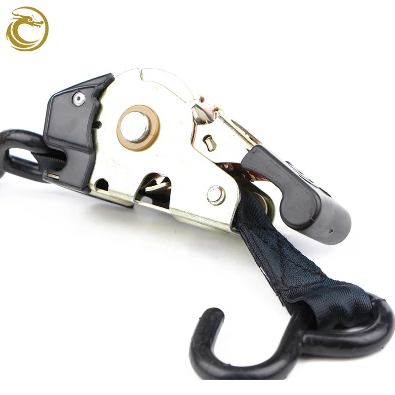 High Quality Truck or Car Cargo Lashing Strap With Hook Ratchet Tie Down Retractable Ratchet Strap
