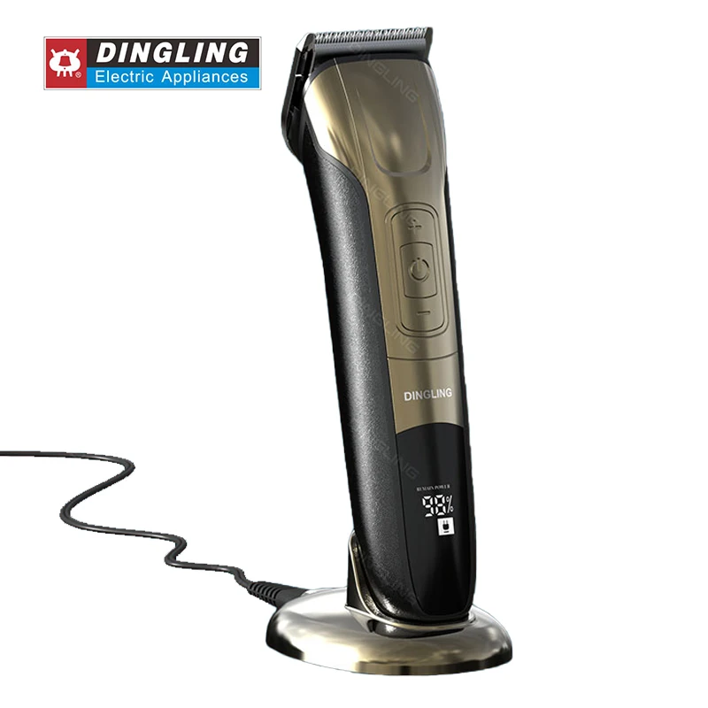DINGLING professional LCD Display high speed cord and cord less hair clipper cut barber machines electric cut kit