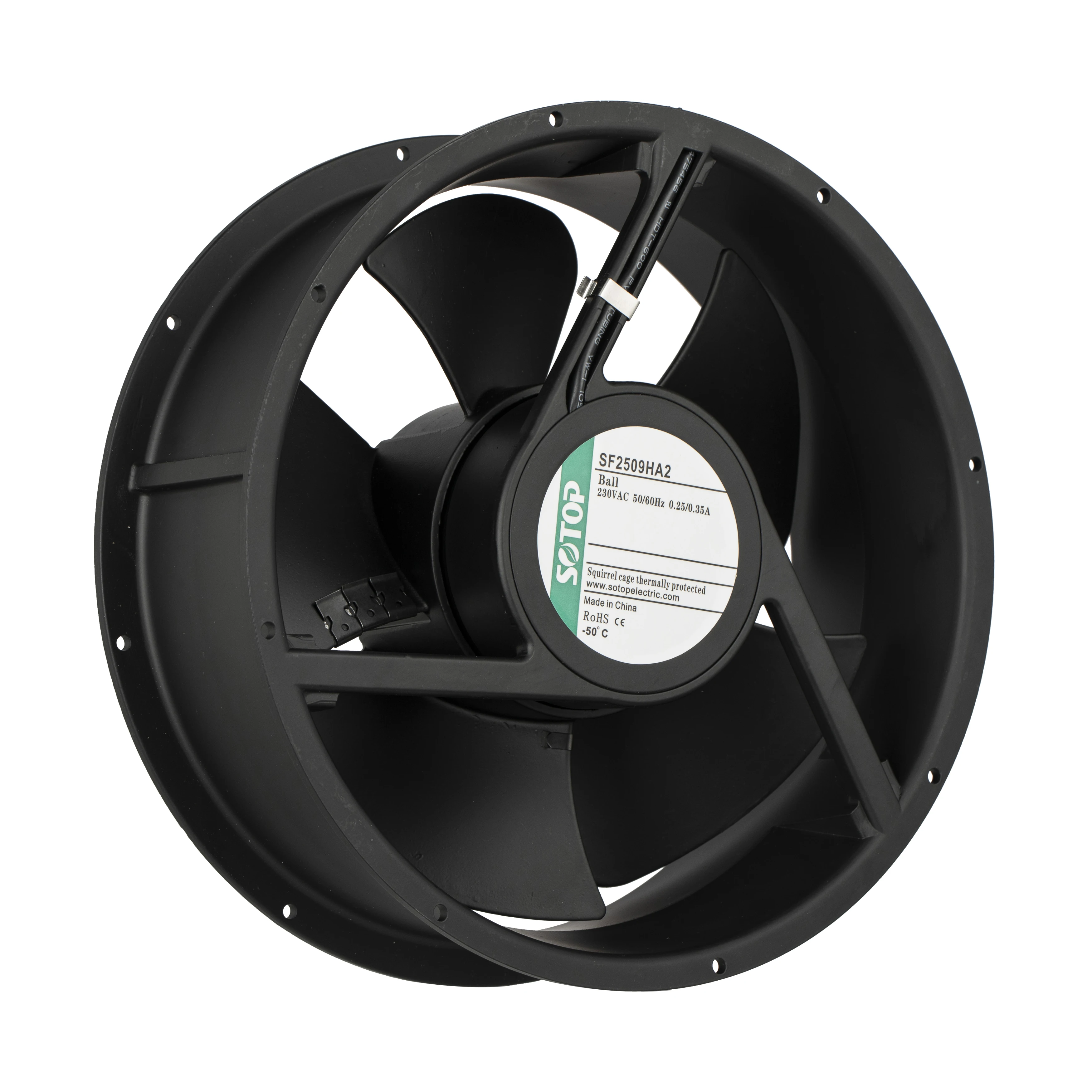 China factory supplier round AXIAL FAN 255x89mm Portable High-Speed Ventilation Fan for Wind Power