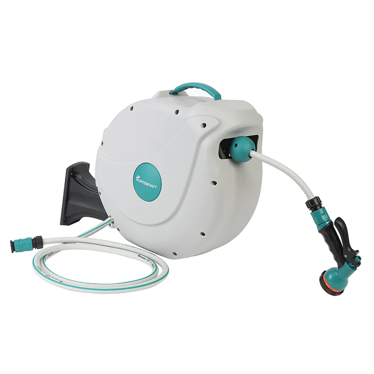 GARTENKRAFT 30M Outdoor Hose Reel Hot sale multi-function metal garden water hose reel for irrigation,watering,car washing