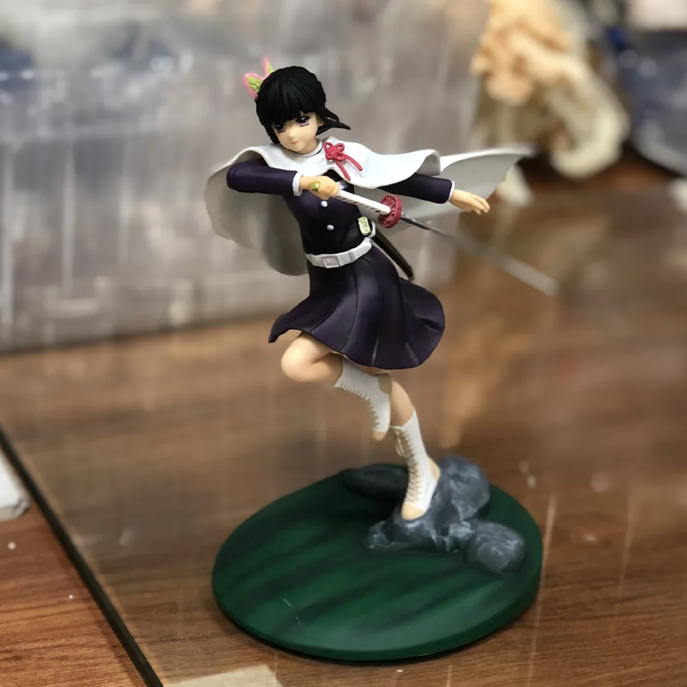 
20cm Anime Figures Toys Clay Blind Box Blade Kazuma Tanjiro Nizu Inosuke My Wife Zenitsu With Base PVC 