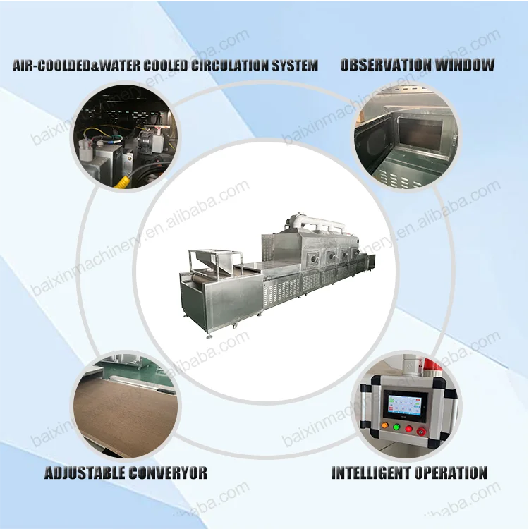 Горячая Распродажа промышленная микроволновая сушильная машина из нержавеющей стали S304 для