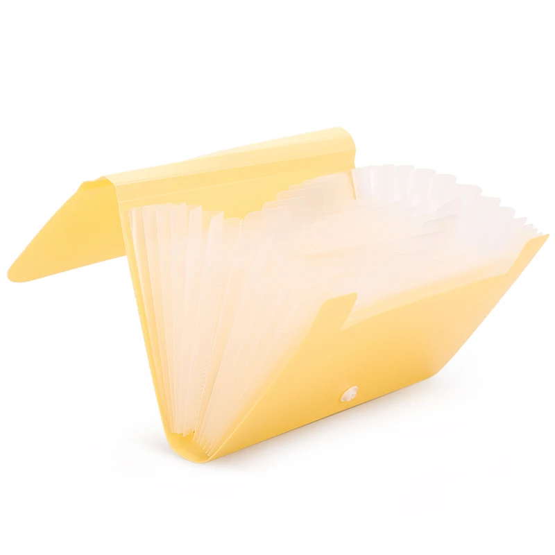 
Office supplies Colorful PP Plastic Pockets accordion Expanding File Folder with flap 