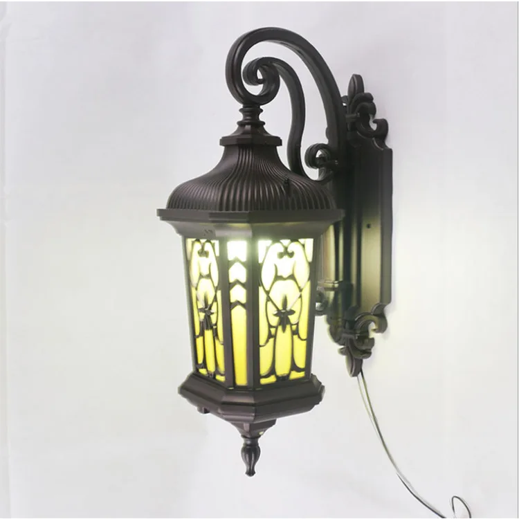Contemporary Outdoor European Antique Clear Glass Fixture Garden LED Light Wall Lamp E27 Glass Waterproof LED Wall Lights