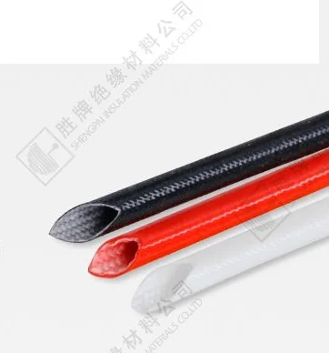 High temperature Voltage resistant silicone rubber Fiberglass Braided Sleeve 1.5mm 2.5mm 5mm 6mm 10mm 25mm 30mm 35mm