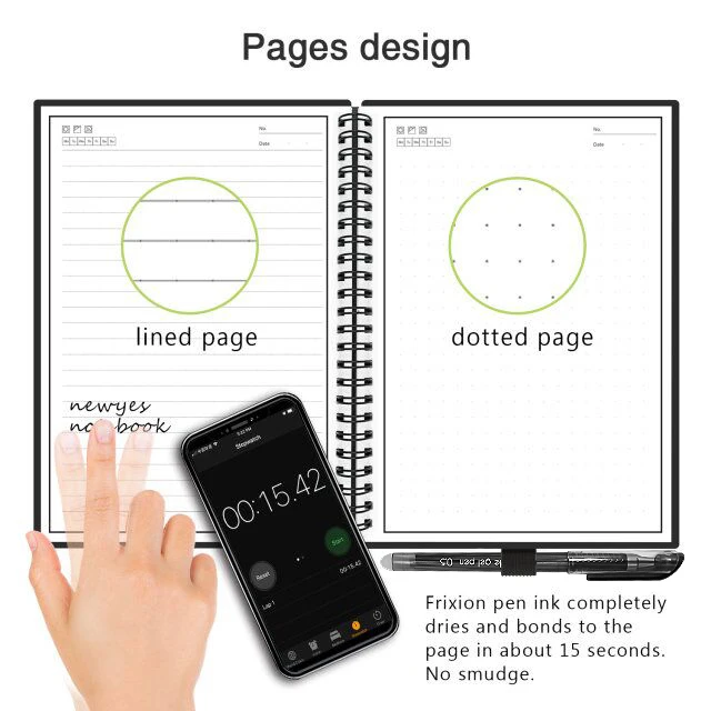 Cheap Electronic B5 Notepad Wire Bound Smart Reusable Notebooks