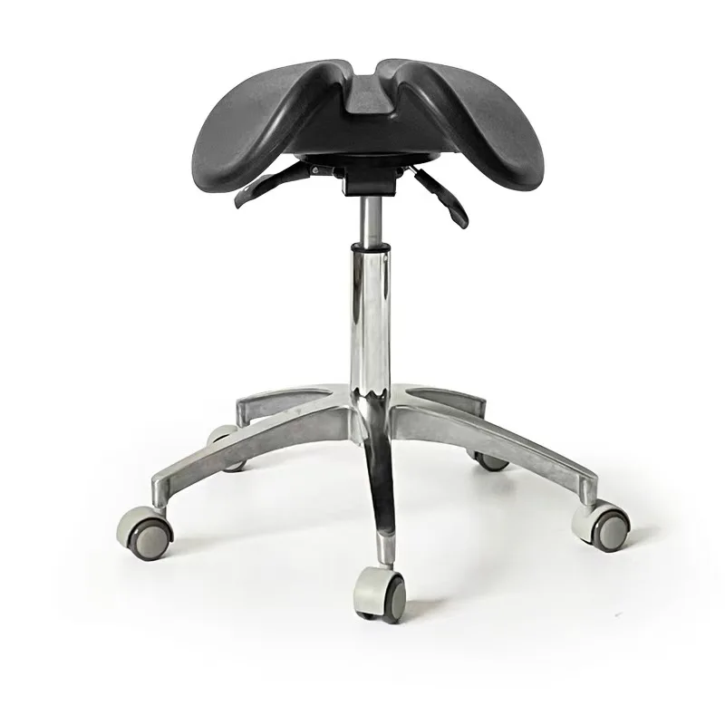 Hot Sale Modern Dentist Chair Medical Stool for Ophthalmic Clinics Adjustable Clinic Saddle Stool with Leather Metal Material